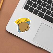 Calcomanía de vinilo con el meme del puño de Arthur, resistente a la intemperie, ideal para portátiles, autos, paredes y parachoques, útiles escolares, vuelta al cole - Multicolor - Ver 5