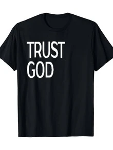 Trust God T-Shirt - Black - View 1