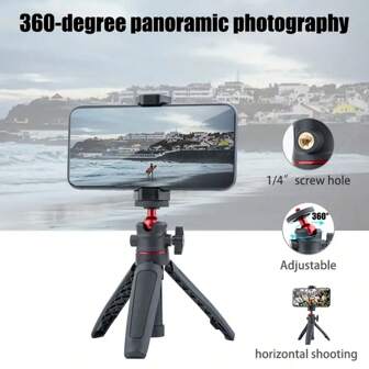 Bärbart utdragbart stativ, lämpligt för smartphone, Canon G7X Mark III, -1 RX100 VII A6400 A6600 kameror, installationsstativ för livestreaming, en värdefull gåva för fotografer