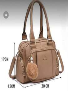 Women Travel Bag Lightweight Small Multi-Pocket Portable Messenger Bag Large Capacity For Daily Commuting Bowling - 黑色 - 查看 4