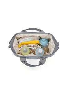 1pc Mummy Diaper Bag, Maternity Infant Diaper Backpack, Casual Shoulder Bag For Travel And Outdoor Use - Grey - View 4