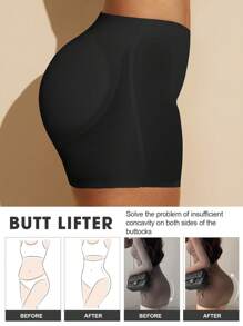 1pc Women Slimming Waist Seamless Butt Lift Shapewear Padded Dress Enhancer Body Shaper, Christmas Dress Undergarment Tummy Control Flat Belly Sheath Pants Underwear Shorts Lingerie Briefs Waist Trainer Buttocks Padding Fake Pad Hip Shaper