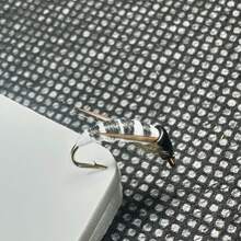 5/10Pcs Fly Fishing Flies Lure Bass Salmon Trout White Moth Nymph Flies Wet Fly Fishing Artificial Feather Bait Fishing Flies 3 Sizes