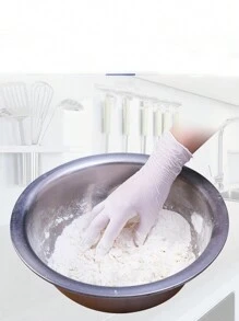 Guanti monouso in nitrile, adatti per entrambe le mani, perfetti per cucina, lavastoviglie, pulizie, salone di bellezza, tintura dei capelli, hotel, impermeabilizzazione, pulizia, lavanderia e lavorazione alimentare acquacoltura, uso domestico e strumenti per la creazione di resina, colori disponibili: rosa, bianco, viola, nero. - Multicolore - Visualizzare 6