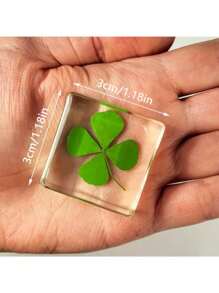 1 pieza Trébol de cuatro hojas de vidrio transparente, Eres mi amuleto de la suerte, Colgante de trébol de cuatro hojas, Regalo de fiestas, Regalo de cumpleaños, Cumpleaños único, Regalo de boda, Vuelta al colegio, Halloween, Regalo de Navidad, Extrañándote Tesoro - Verde - Ver 3