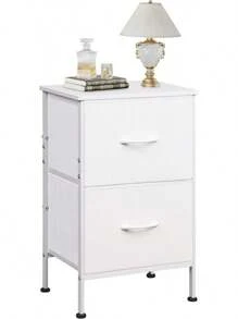 Nightstand Pack Of 2, 2 Wood Drawer Dresser For Bedroom, Small Dresser With 2 Drawers, Bedside Furniture, Night Stand, End Table With Wood Bins For Bedroom, Closet, Entryway, College Dorm