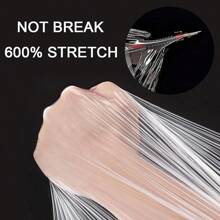 2-Pack Industrial Mini Clear Stretch Wrap Film 80 Gauge 5.1" 1000ft For Pallet Wrap With Plastic Handle,Durable Self-Adhering Packing,Moving,Packaging,Heavy Duty Shrink Film