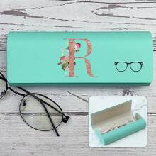 Hard-Shell Spectacle Case Men Women Glasses Case PU Leather Portable Anti-Extrusion Sunglasses Storage Box Folding Eyewear Pouch
