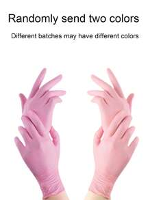 Guanti monouso in nitrile, adatti per entrambe le mani, perfetti per cucina, lavastoviglie, pulizie, salone di bellezza, tintura dei capelli, hotel, impermeabilizzazione, pulizia, lavanderia e lavorazione alimentare acquacoltura, uso domestico e strumenti per la creazione di resina, colori disponibili: rosa, bianco, viola, nero. - Multicolore - Visualizzare 8