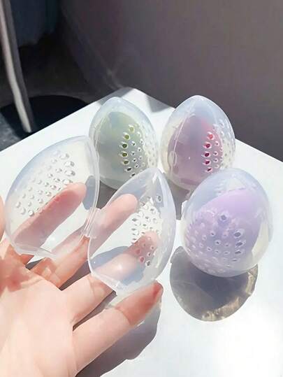 Caja de almacenamiento portátil y mini para esponjas de maquillaje, adecuada para bolsa de maquillaje, almacenamiento de cosméticos, almacenamiento con forma de huevo, soporte con forma de huevo, silla con forma de huevo, esponja de maquillaje, accesorios de viaje, organizador de esponjas, caja de almacenamiento de esponjas, caja de almacenamiento transparente, esponja de maquillaje, estante para esponjas, esponja de maquillaje, esponja de maquillaje transparente, caja de almacenamiento de borlas, caja de almacenamiento portátil y con forma de huevo para viajes, regalo para niñas, damas, madres, almacenamiento de brochas de maquillaje, artículo esencial de viaje