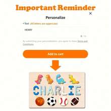 Customized Personalized Name Puzzle Board, Easter Gift, Name Puzzle, First Birthday Gift, Unique Name Puzzle Board, Educational Toy For Baby Boy Or Girl, 3D Letter Puzzle Toy, Custom Infant Name - Baby Blue - View 3