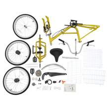 20-Inch Foldable Adult Tricycle With Rear Basket, Single Speed, Adjustable Handlebars & Comfortable Saddle, 242 Lbs Load Capacity, Yellow