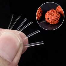 1卷100米长透明弹力线，儿童手工DIY玉珠装饰，透明水晶弹力绳，儿童艺术手工，剪贴簿用品，儿童玩具套装，圣诞礼物，圣诞袜填充物，圣诞手工艺品制作 - 白色 - 查看 5