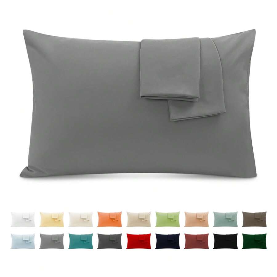 Cotton Pillowcases Set Of 2, Pillowcases In Premium Cottone 120GSM, Soft And Breathable, Hypoallergenic