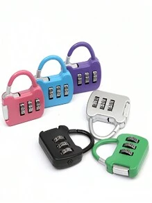 Metal Combination Lock 3 Digit Password Combination Padlock Suitcase Luggage Lock For Gym Lockers Back To School Travel Essentials Accessories - Multicolor - View 9