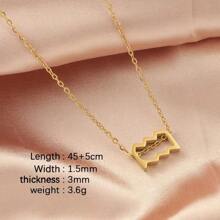 1 件时尚 12 星座 O 形不锈钢项链，适合女士，生日礼物