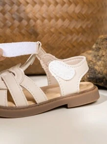 儿童时尚透气夏季平底沙滩凉鞋 - 白色 - 查看 8