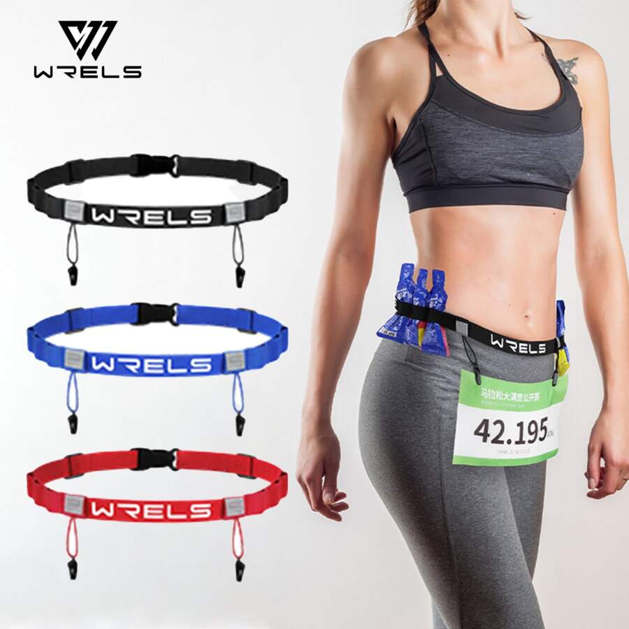 WRELS 1pc Lightweight Invisible Marathon Race Walking Trail Running Bib Belt - Multicolor - View 1