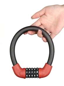 Bicycle Lock With Five-Digit Password For Anti-Theft, Electric Bike Lock With Steel Cable And Wire - Multicolor - View 1