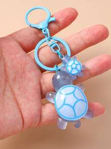 Llavero con colgante de tortuga pequeña y linda, accesorio metálico con cadena para mochila, decoración para el teléfono móvil - Multicolor - Ver 7