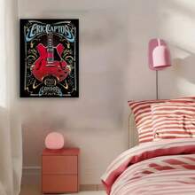 Wooden Framed Eric Clapton Vintage Concert Canvas Poster - Wall Art For Music Lovers, Perfect For Living Room, Bedroom, Home Office Decor For New Year, Valentinc'S Day, Living Room, Bathroom, Bedroom, Kitchen
