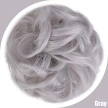 Synthetic Messy Bun Chignon Donut Gary Hair Bun Pad Elastic Hair Rope Rubber Band Hair Extensions