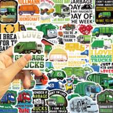 50 szt. naklejek na śmieciarkę winylowe estetyczne naklejki scrapbooking, pamiętnik, zderzak, deskorolka, butelka na wodę, kreskówka, kask, naklejki i kalkomanie samochodowe