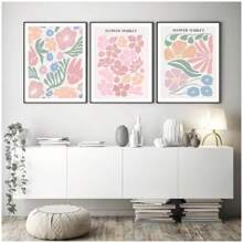 1 st Botanische Pastel Blad Lente Bloem Schattige Madelief Muurkunst Canvas Schilderij Posters En Prints Muurfoto's Voor Woonkamer Boho Woondecoratie Geen Lijst