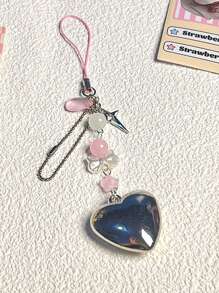 1 pieza Accesorio de cuerda colgante para teléfono con diseño romántico Y2K lindo para mujeres, compatible con estuche de teléfono y bolso