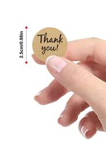 500 stuks/1 rol kraftpapier rond zelfklevend etiket papier project classificatie naam sticker gepersonaliseerd etiket, doe-het-zelf sticker vakantie decoratie bak sticker