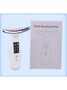 7 Color Led Face Facial Lifting Device Neck Massager For Skin Care Routine At Home, Easy To Use - White - View 9