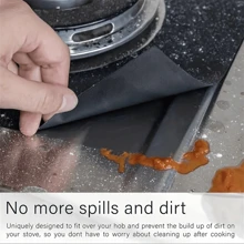 6pcs Reusable Gas Stove Burner Covers, 0.12mm Thick, Non-Stick, Easy To Clean Kitchen Cooking Pad Household Supplies