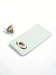 1pc Square Locking Clasp With Twist Buckle - Essential Accessory For DIY Wallet Making,Handmade Hasp Clasp For DIY Handbags & Card Holders,Brown/White/Black With Golden-Tone Button, Perforated Design For Stylish Accessories, Craft Supplies | Decorative Accessories Handbag Replacement Parts & Accessories, Craft Replacement Parts - Multicolor - View 8