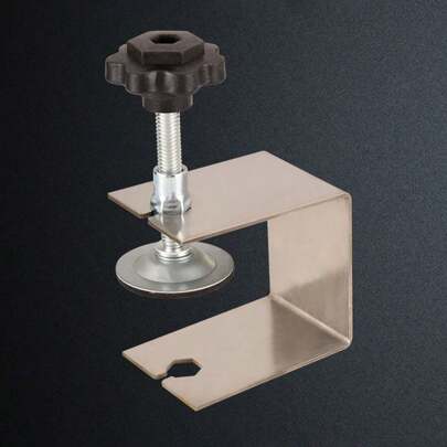 Abrazadera ajustable de montaje frontal de cajón de aleación de zinc, clip de muebles estable para trabajos en madera, herramienta de instalación de encimera para carpintería, ensamblaje de gabinetes