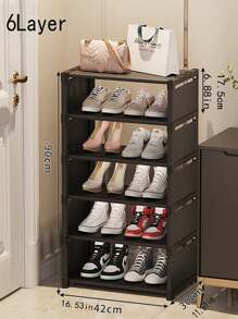 1 pieza Estantería para zapatos, gabinete de almacenamiento de zapatos de uso múltiple, organizador de zapatos simple para la entrada, dormitorio, diseño minimalista moderno