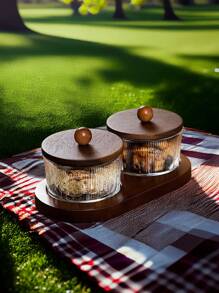 1 Set multifunktionale Aufbewahrungsgläser, Tabletts für Getreide, Süßigkeiten, Kekse, Brot, geeignet für Outdoor, Hochzeit, Party, Geschenke, Geburtstage