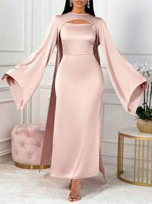 Abito casual da donna con scialle, set di due pezzi, abbigliamento per feste di Ognissanti e attività all'aperto