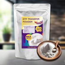 Colorfairy White TPU DTF Transfer Powder, 0.5kg/1kg - Medium Fine, Heat Press Adhesive For DIY T-Shirts, Fabric Crafts