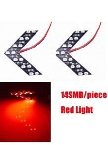 LED Car Arrow Light Rearview Mirror Turn Signal Light Pair - Red - View 5
