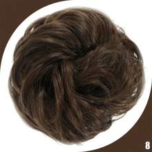 Synthetic Messy Bun Chignon Donut Gary Hair Bun Pad Elastic Hair Rope Rubber Band Hair Extensions