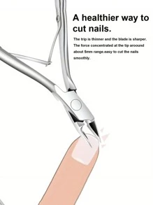 1 stuk roestvrijstalen nagelknipper voor dikke nagels en ingegroeide teennagels, teennagelknipper voor mannen, vrouwen en senioren, scherp gebogen, professioneel pedicure-instrument - perfect voor professionele nagelverzorging