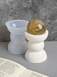 1 件半圆形几何烛台硅胶模具，欧式简约蜡烛罐模具，DIY 石膏混凝土铸造烛台，储物罐树脂模具，家居装饰 - Silicone Mold - 查看 8