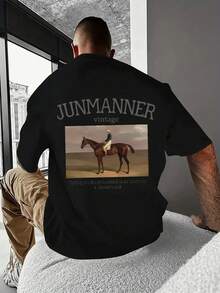 Camiseta mimeografiada con estampado de letras en blanco y negro de street rider art dream 100 % algodón, de elasticidad media, cómoda para todas las estaciones, adecuada como regalo para amigos