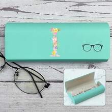 硬壳眼镜盒男女眼镜盒 PU 皮革便携式防挤压太阳镜收纳盒折叠眼镜袋