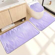 1pc/4pcs Bathroom Curtains Shower Set, Ombre Purple Cloud Pattern, Simple Style, All-Season Decorative Classic Minimalist Luxury Bathroom Set, Comes With 12 Hooks Home Bathroom Decor Summer Bathroom Accessories Back To School