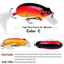 CISEA F2 Crank Fishing Lure Tungsten Jig Fishing Swivel Jig Top Water Lure Bait Soft Plastic - Multicolor - View 9