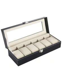 Super Luxurious Super Velvety 6-Place Watch Case - 黑色 - 查看 6