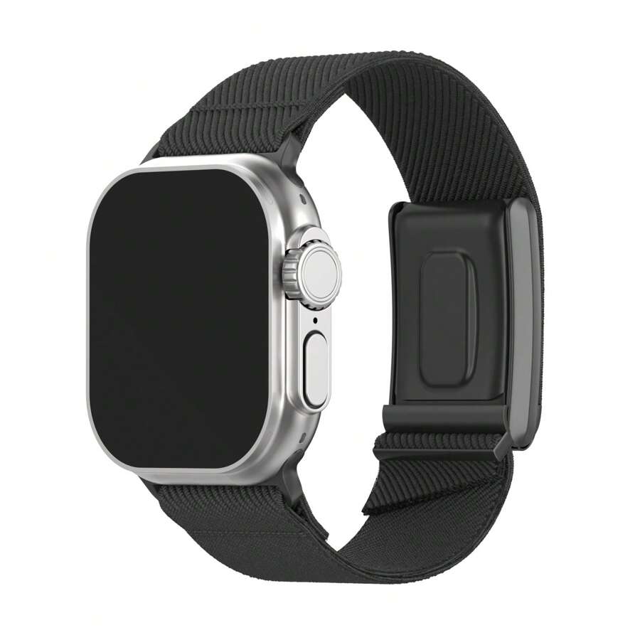 & Band Combo: Hybrid Athlete Band - Breathable, Odor-Resistant Nylon Strap Compatible With Apple & 4.0 For Ultimate Comfort And Durability (Black) 42mm, 44mm, 45mm, 49mm - Black - View 1