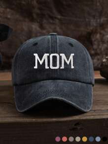1 Stück Herren Outdoor lässige Mode "DAD" Silhouette Hund spazierengehen Grafik weich & atmungsaktiv verstellbare Baseballkappe, geeignet für den täglichen Gebrauch