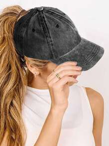 1 件装男士棒球帽刺绣牛仔字母卡车司机帽夏季度假复古帽子可调节适合户外运动日常穿着派对